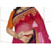 Dashing Multi Colored Embroidered Net Satin Saree